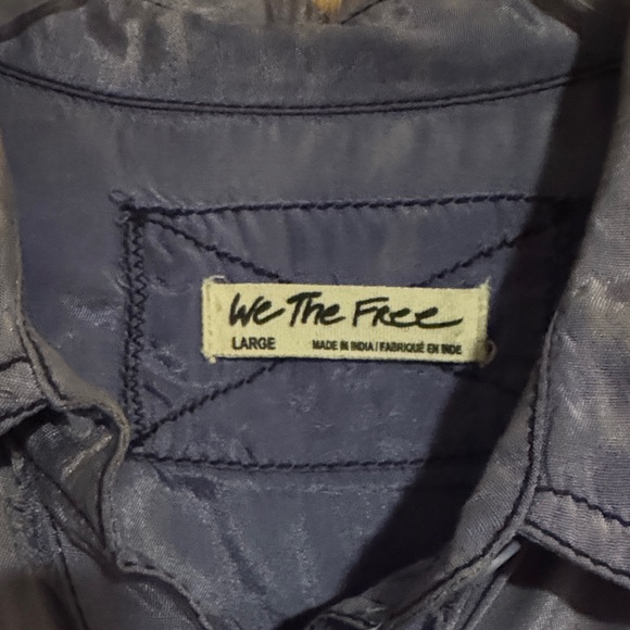 Free People Purple Blouse with Embroidery - Picture 2 of 3